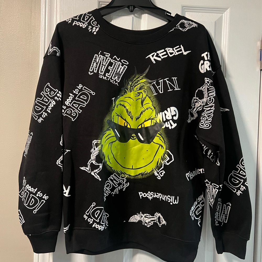 Black Grinch Graphic Sweater